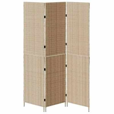 Kamerscherm Beige 147 x 180 cm poly rattan