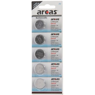 BATTERIJ ARCAS CR2032 KNOOP 3V LITHIUM BLISTER A 5