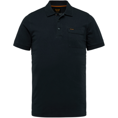 Short sleeve polo stretch jersey sky captain