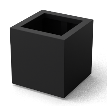 Quadrus vierkante Aluminium plantenbakken 500 x 500 x 500 mm Geroba - Geroba