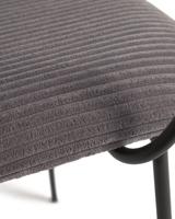 Kave Home Auxtina eetkamerstoel Corduroy Dark Grey - thumbnail
