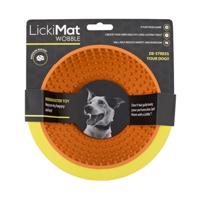 LickiMat Wobble, Dog Slow Feeder Bowl Lick Mat, Verveling Angst Reducer; Perfect voor voedsel, traktaties, yoghurt of pindakaas. Leuk alternatief voor een Slow Feed Dog Bowl, Oranje - thumbnail