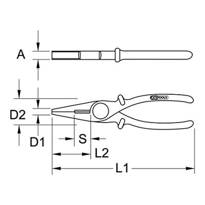 KS Tools 1171766 Combinatietang 225 mm