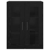 Wandkast met plank Zwart eiken 69.5 x 34 x 90 cm Bewerkt hout - thumbnail