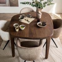 Eleonora Organische Eettafel 'Taylor' Mangohout, 140 x 120cm - thumbnail