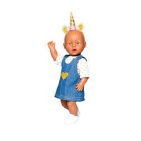 Heless Poppenjurk met gouden t-shirt, 28-35 cm - thumbnail