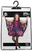 Kostuum Vlinder met Vleugels Roze/Paars Meisje - thumbnail