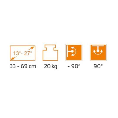 My Wall HL 45-1 L Plafondbeugel voor monitor Aantal monteerbare displays: 1 Display(s) Zwart Kantelbaar, Draaibaar, Plafondhouder My Wall HL 45-1 L Plafondbeugel voor monitor Aantal monteerbare displays: 1 Display(s) Zwart Kantelbaar, Draaibaar, Plafondhouder