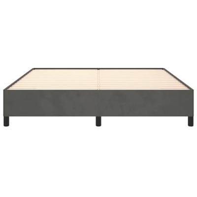 Bedframe zonder matras 160x200 cm fluweel donkergrijs