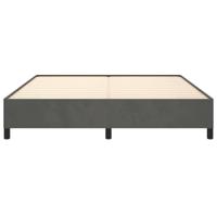 Bedframe zonder matras 160x200 cm fluweel donkergrijs - thumbnail