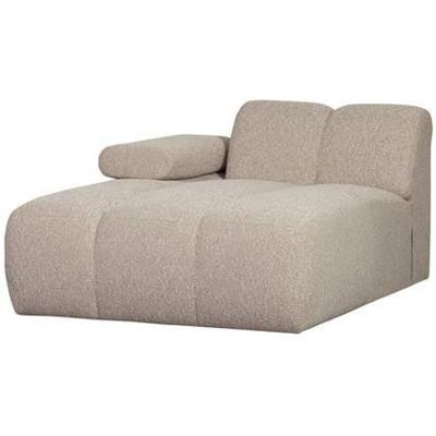 Woood Mojo chaise longue bank arm links bouclé Beige Melange