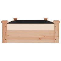 Plantenbak verhoogd met voering 120x60x25 cm massief vurenhout - thumbnail