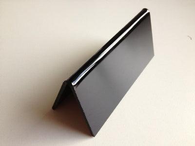 Dakstandaard ZWART acryl 130x60mm bxh