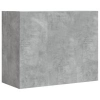 Wandkast 75x35x60 cm bewerkt hout betongrijs - thumbnail