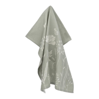 Bunzlau Castle - Theedoek 65x65cm Wild Flowers donkergroen (GOTS) - thumbnail