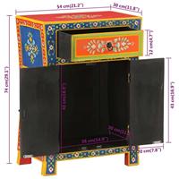 Dressoir handgeschilderd 54x30x74 cm massief mangohout - thumbnail
