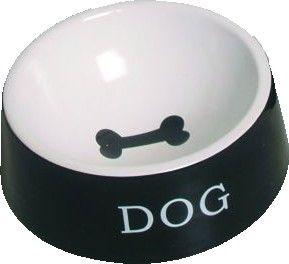 Hondeneetbak steen zwart/wit 16 cm Eet-en-drinkbakken-hond Gebr. de Boon - Gebr de boon