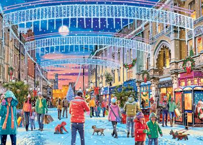 Christmas in Cardiff Puzzel 1000 Stukjes