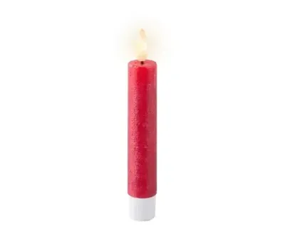 Lumineo leddinerkaars d2h14cm 2st kerst rood