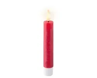 Lumineo leddinerkaars d2h14cm 2st kerst rood - thumbnail