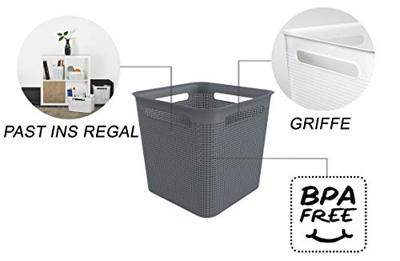 Rotho BRISEN Opbergmand 29.1x29.1x28.1 cm 18L Antraciet
