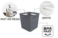 Rotho BRISEN Opbergmand 29.1x29.1x28.1 cm 18L Antraciet - thumbnail