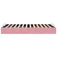 Ottoman bedframe zonder matras 120x200 cm fluweel roze - thumbnail