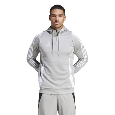 adidas Tiro 24 Hooded Trainingstrui 1/4-Zip Lichtgrijs Wit