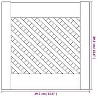 Kastdeuren met latwerk 2 st 39,5x39,5 cm massief grenenhout - thumbnail