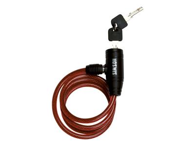 Simson kinder kabelslot 8x90cm rood