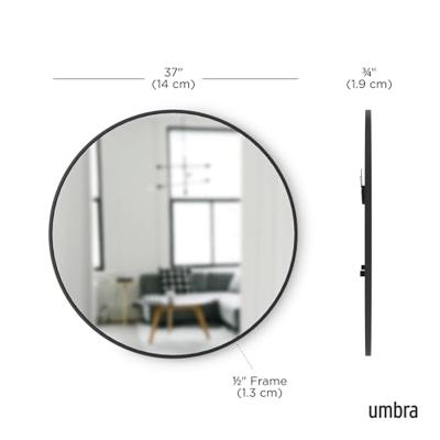 Umbra Hub Spiegel 94x94x3cm glas zwart 358370-040 Umbra Hub Spiegel 94x94x3cm glas zwart 358370-040