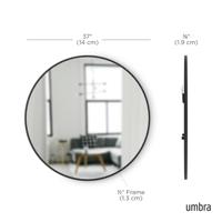 Umbra Hub Spiegel 94x94x3cm glas zwart 358370-040 - thumbnail