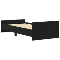 Bedframe zonder matras 75x190 cm spaanplaat zwart eikenkleurig - thumbnail