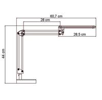 Alco AL-963-10 Bureaulamp Wit LED 230V 7w 44cm - thumbnail