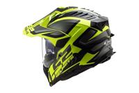 LS2 endurohelm "mx701 explorer alter", uitneembaar en wasbaar, rescue wangkussentjes, micrometrische sluiting, verwijderbare helmtop, voorbereiding voor helmcommunicatie, pinlock 70 maxvision™. helmet mx701 explorer alter xl bl./yel.matt - thumbnail