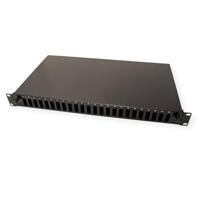 VALUE 19 glasvezel patchbox, leeg 1 HE, uittrekbaar, geschikt voor 24x SC-DX/LC 4-voudig - thumbnail