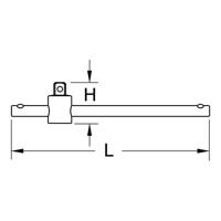 KS Tools 964.1241 9641241 Glijdend stuk Aandrijving 1/2 (12.5 mm) 400 mm 1 stuk(s) - thumbnail