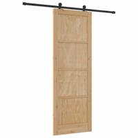 Schuifdeur met Hardware Set 83x232 cm Massief Hout - thumbnail