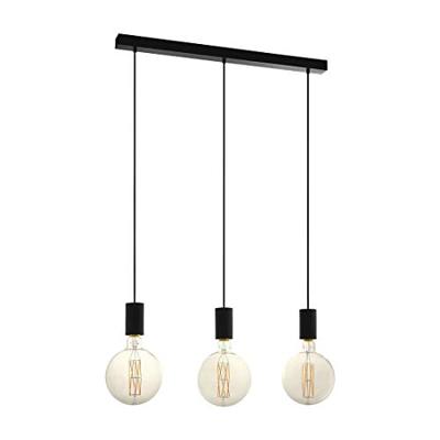 Eglo Hanglamp Pozueta black E27 3x 40Wtt