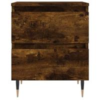 Nachtkastjes 2 st 40x35x50 cm bewerkt hout gerookt eikenkleurig - thumbnail