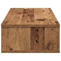 Wandschap met lades 80x31x17 cm bewerkt hout oud houtkleurig - thumbnail