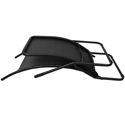 Inklapbaar ligbed poly rattan zwart