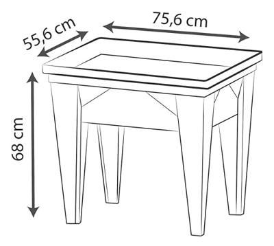 EDA 13925 G.ANT Hoogbeet „MAX” antraciet 75,6x55,6x68cm, 85 L 1 stuk(s)