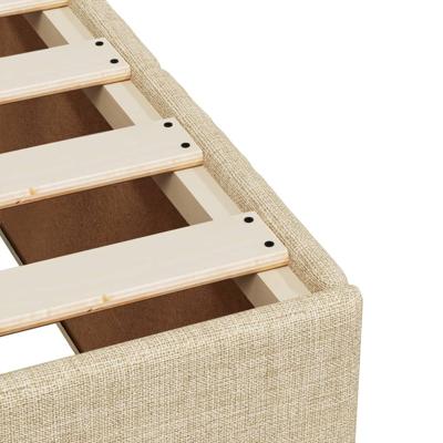 Bedframe zonder matras 80x200 cm stof crèmekleurig - thumbnail