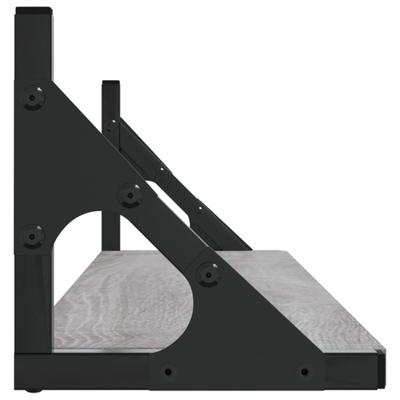 Wandschappen 2 st 80x15x15,5 cm bewerkt hout grijs sonoma eiken