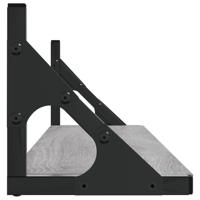 Wandschappen 2 st 80x15x15,5 cm bewerkt hout grijs sonoma eiken - thumbnail