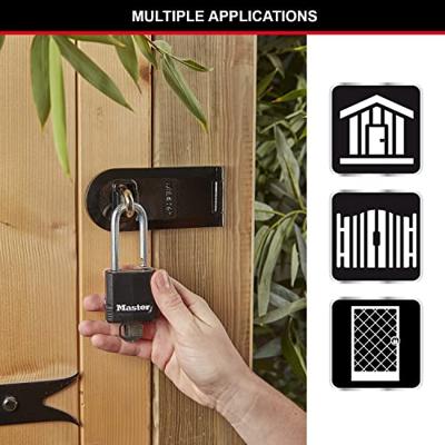 Masterlock 48mm laminated steel padlock - anti-rust thermoplastic cover - 38mm oc - M115EURDLF - thumbnail