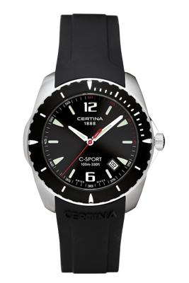 Horlogeband Certina C603007329.C53670984266A Rubber Zwart Horlogeband Certina C603007329.C53670984266A Rubber Zwart