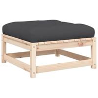 Tuinvoetenbanken 2 st met kussens massief grenenhout - thumbnail