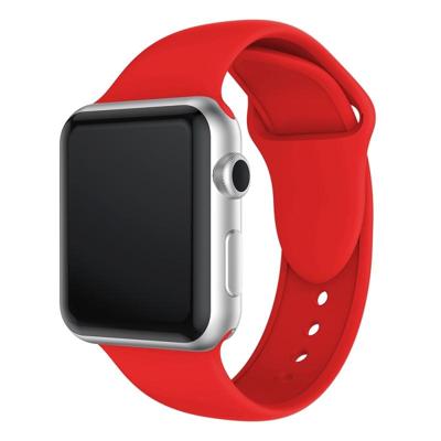 Dubbele klinknagels siliconen horloge Band voor Apple Watch serie 3 & 2 & 1 38mm (rood)
